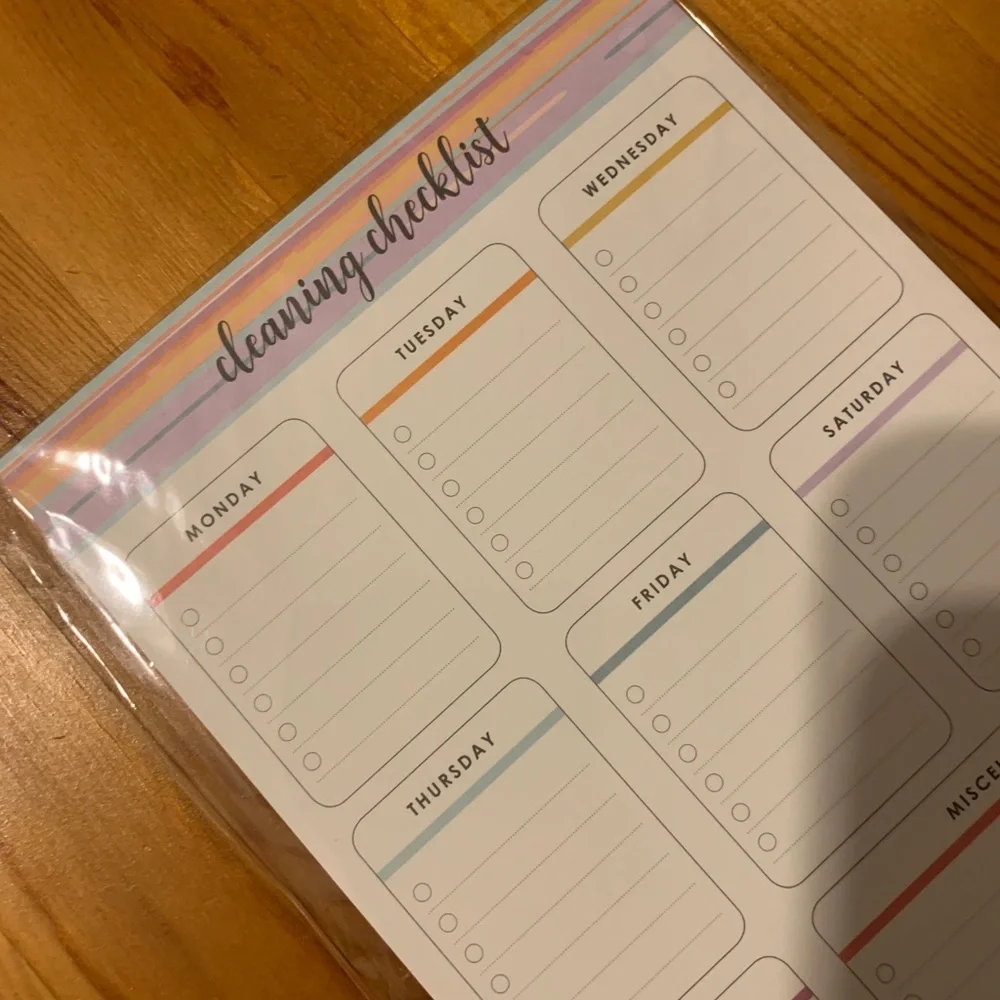 Erin Condren Cleaning Checklist Notepad